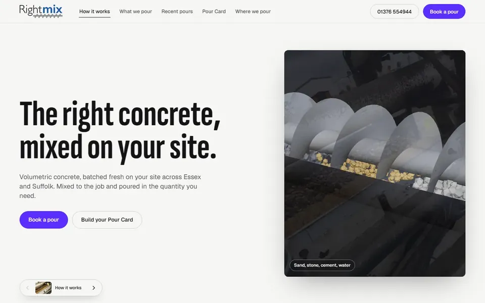 Rightmix website homepage.